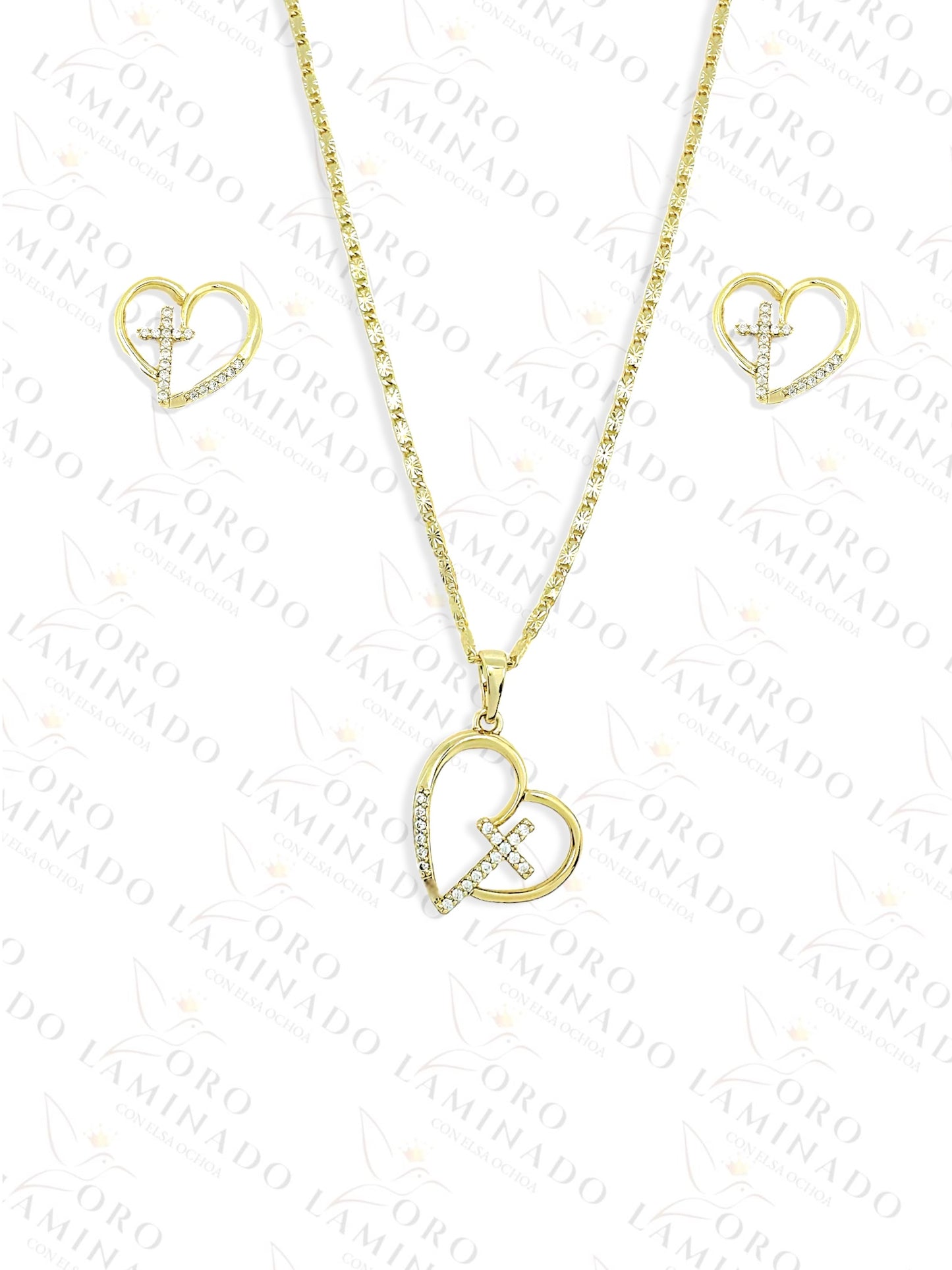 High Quality Heart Cross Set B374