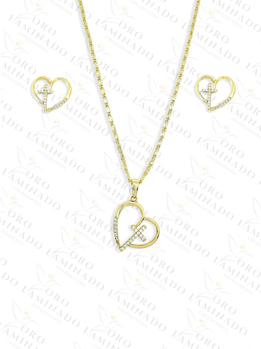 High Quality Heart Cross Set B374