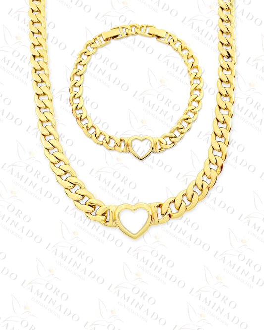 High Quality Gold Filled Heart Chain Set Y122