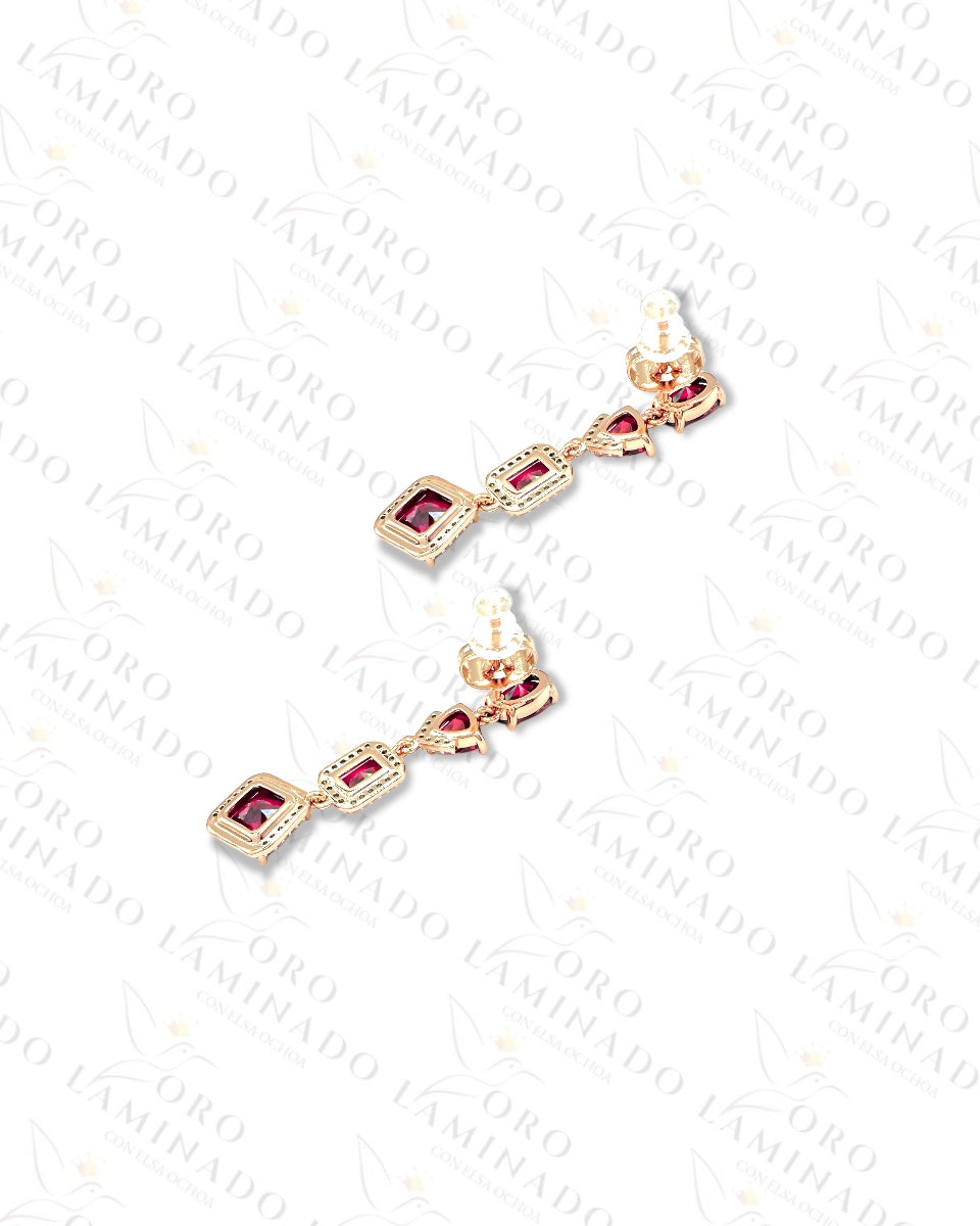 High Quality Red Stones Earrings G105