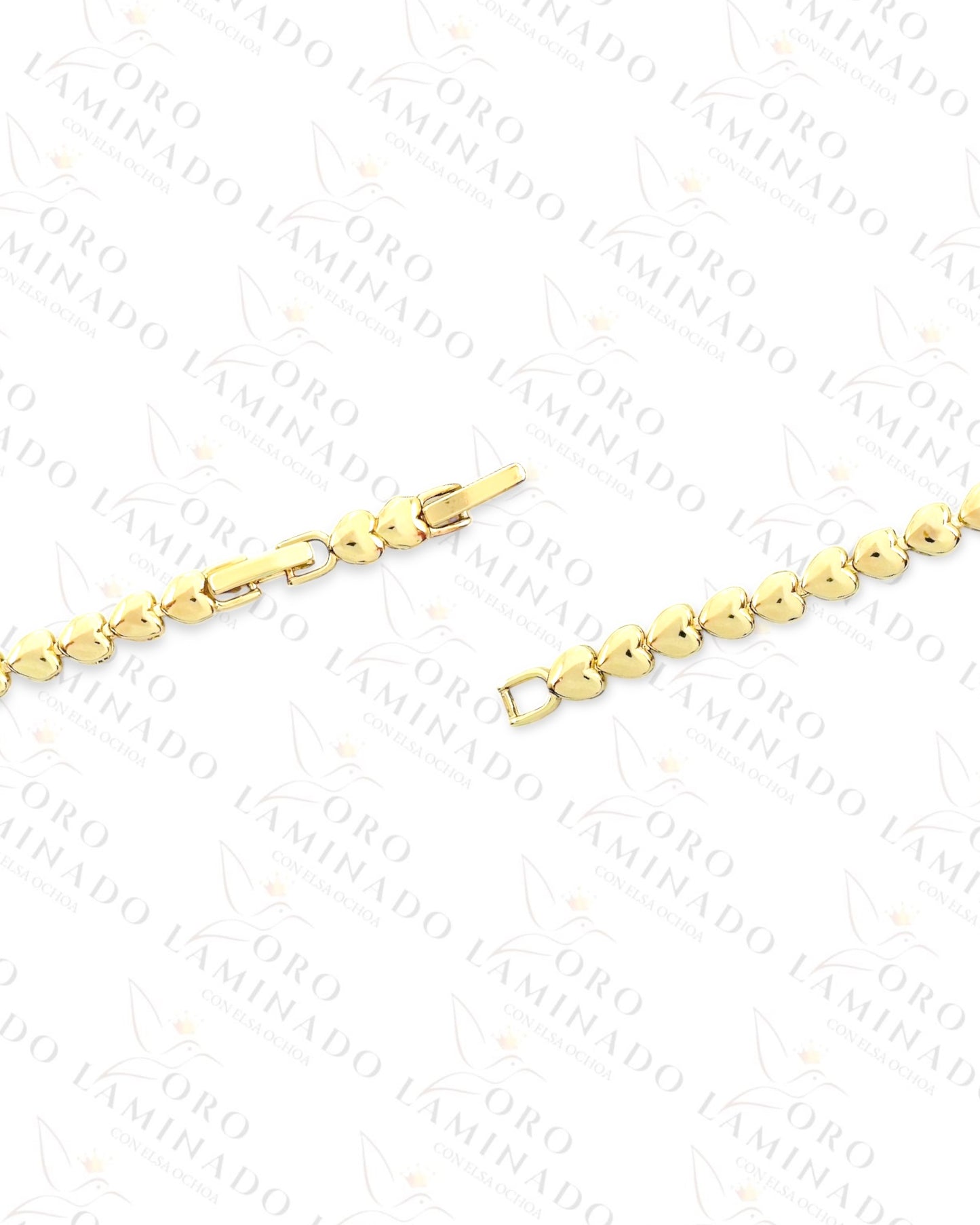 High Quality Multi-Color Mini Hearts Bracelet (Gold Filled) R459