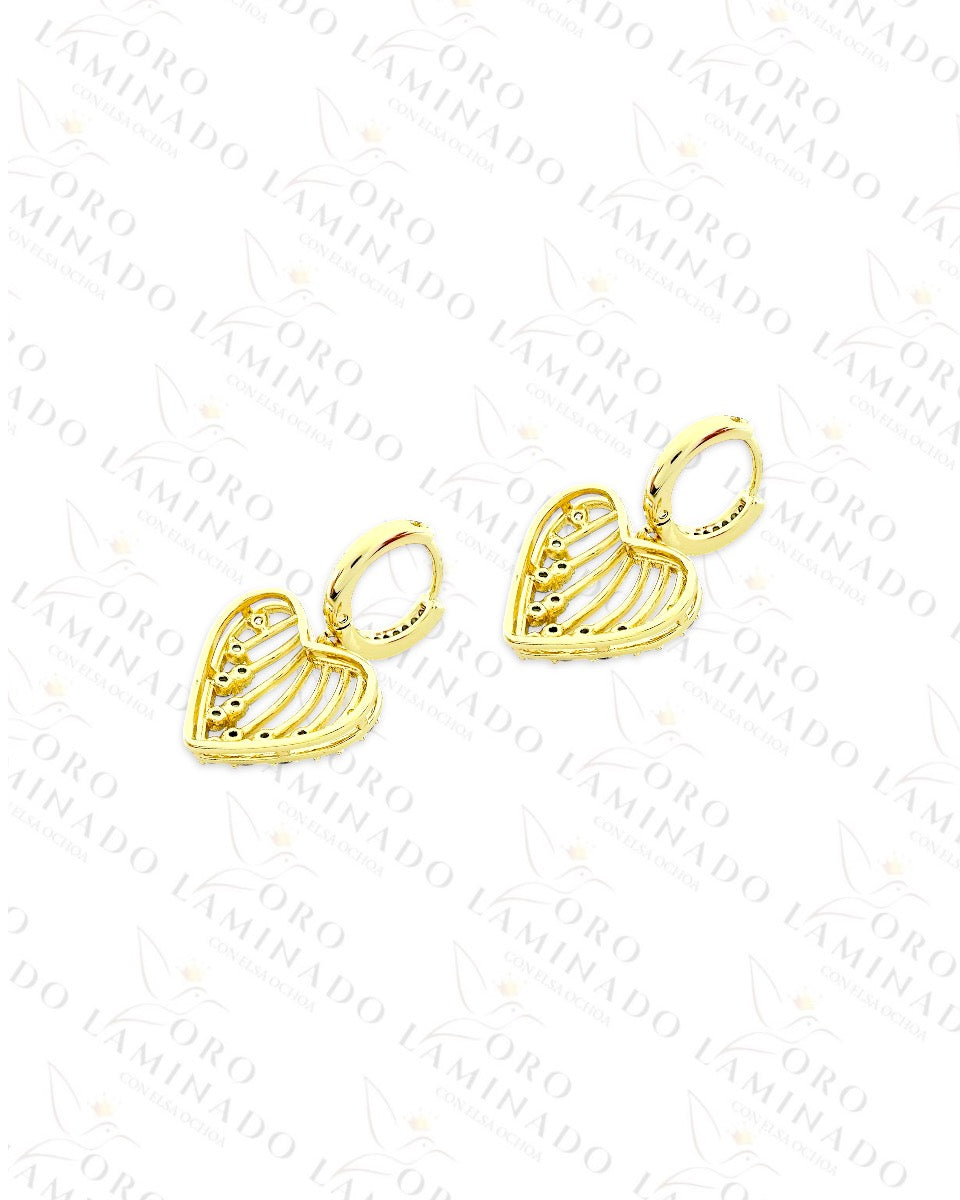 High Quality Heart Hoop Earrings C379