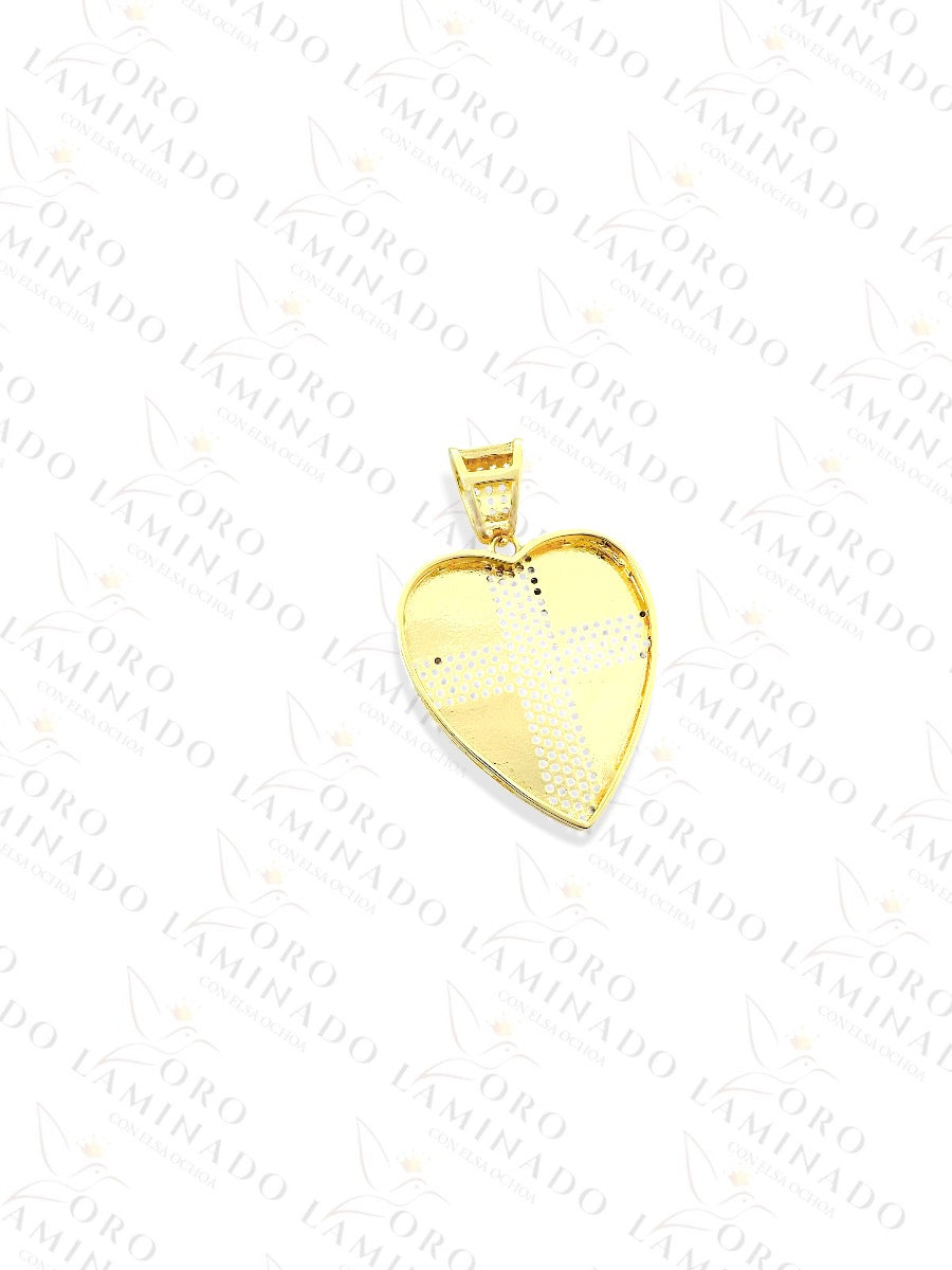 Gold Filled Dominican Republic Heart Pendant C100