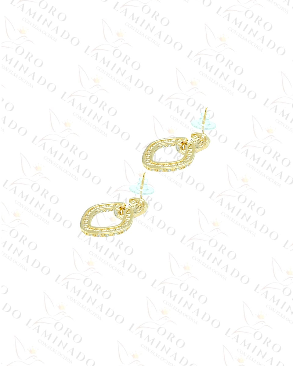 High Quality Sparkling Rhombus Earrings  B453