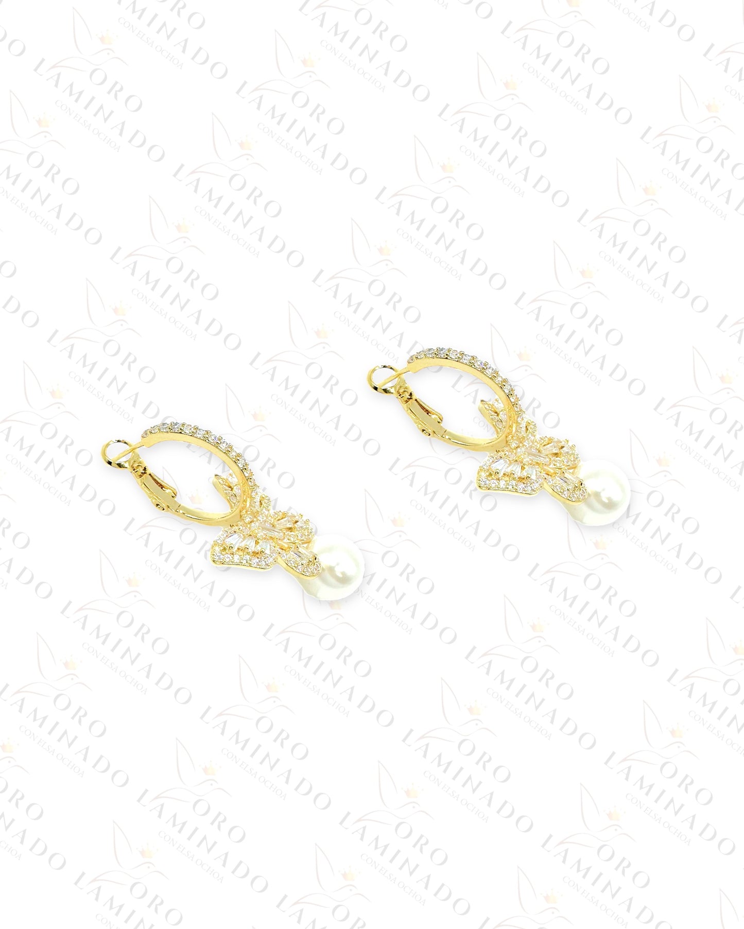 High Quality Diamond Butterfly Earrings C266