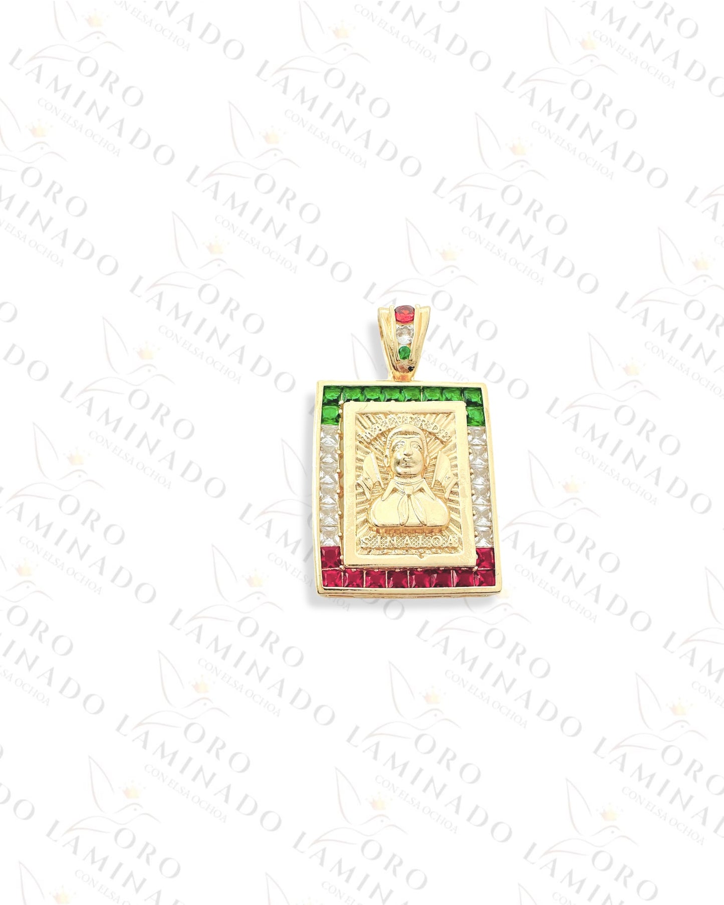 Gold Filled Multicolor Malverde Pendant R141