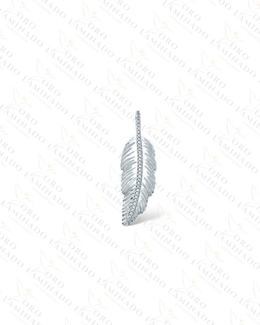 Silver Feather Pendant Y458