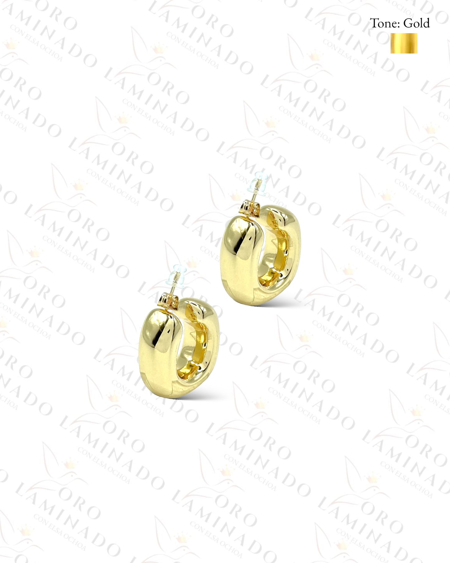 High Quality Golden U-Shape Chunky Earrings  B471