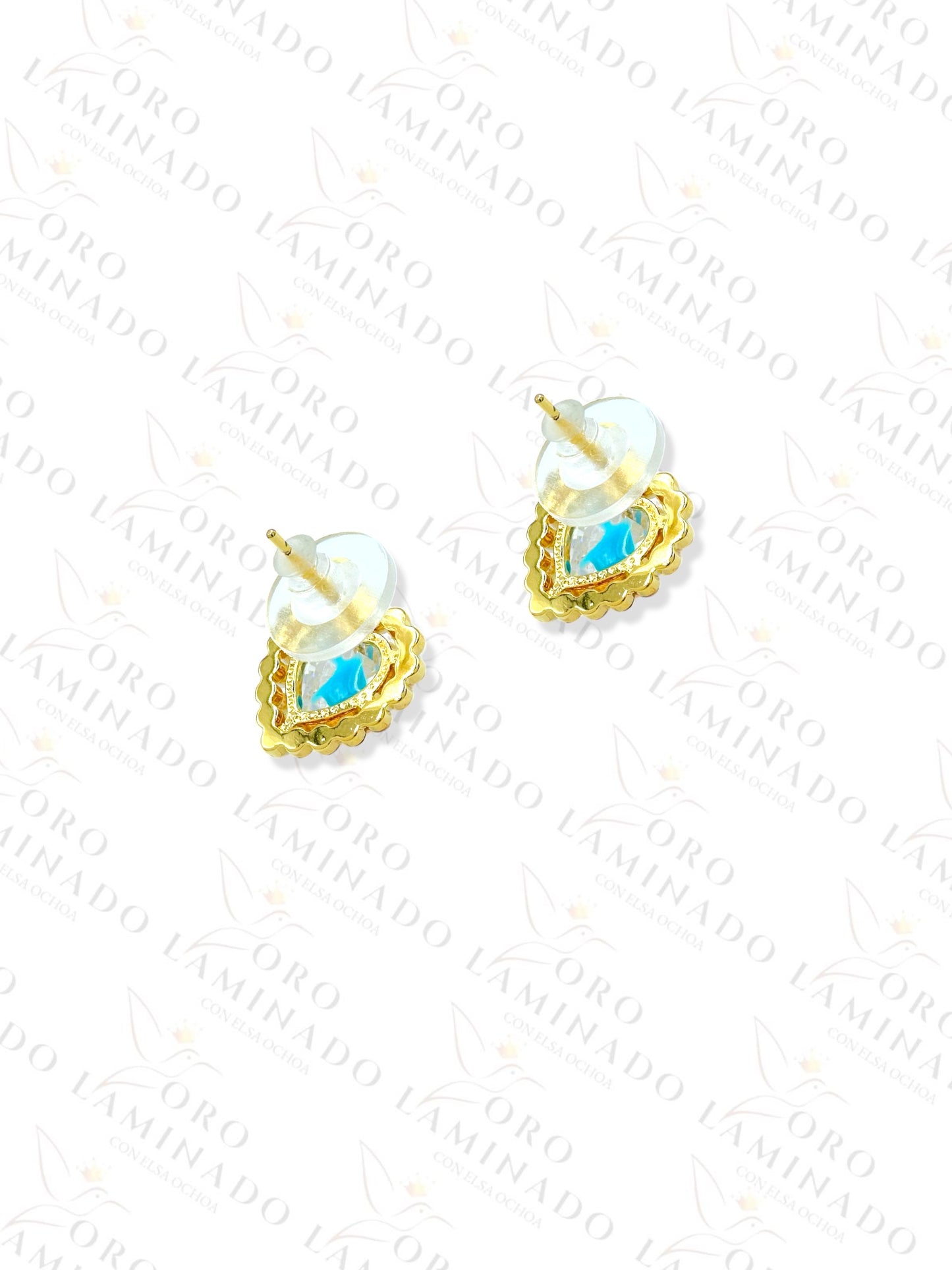 High Quality Glass of Heart Earrings C71