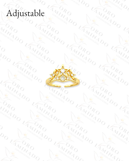 High Quality Adjustable Triple Star Ring (Gold Filled) C343