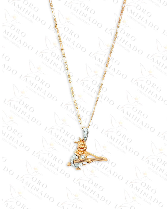 High Quality Rabbit with Guitar Necklace Y82