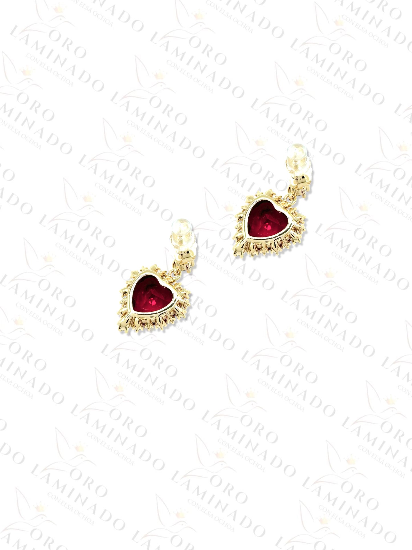 High Quality Red Heart Earrings G237