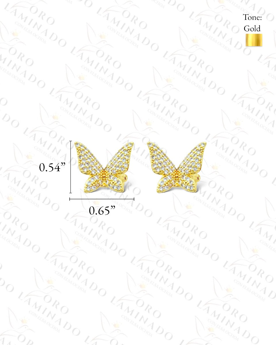 Gold Filled Diamond Butterfly Ear Cuff Earrings C430