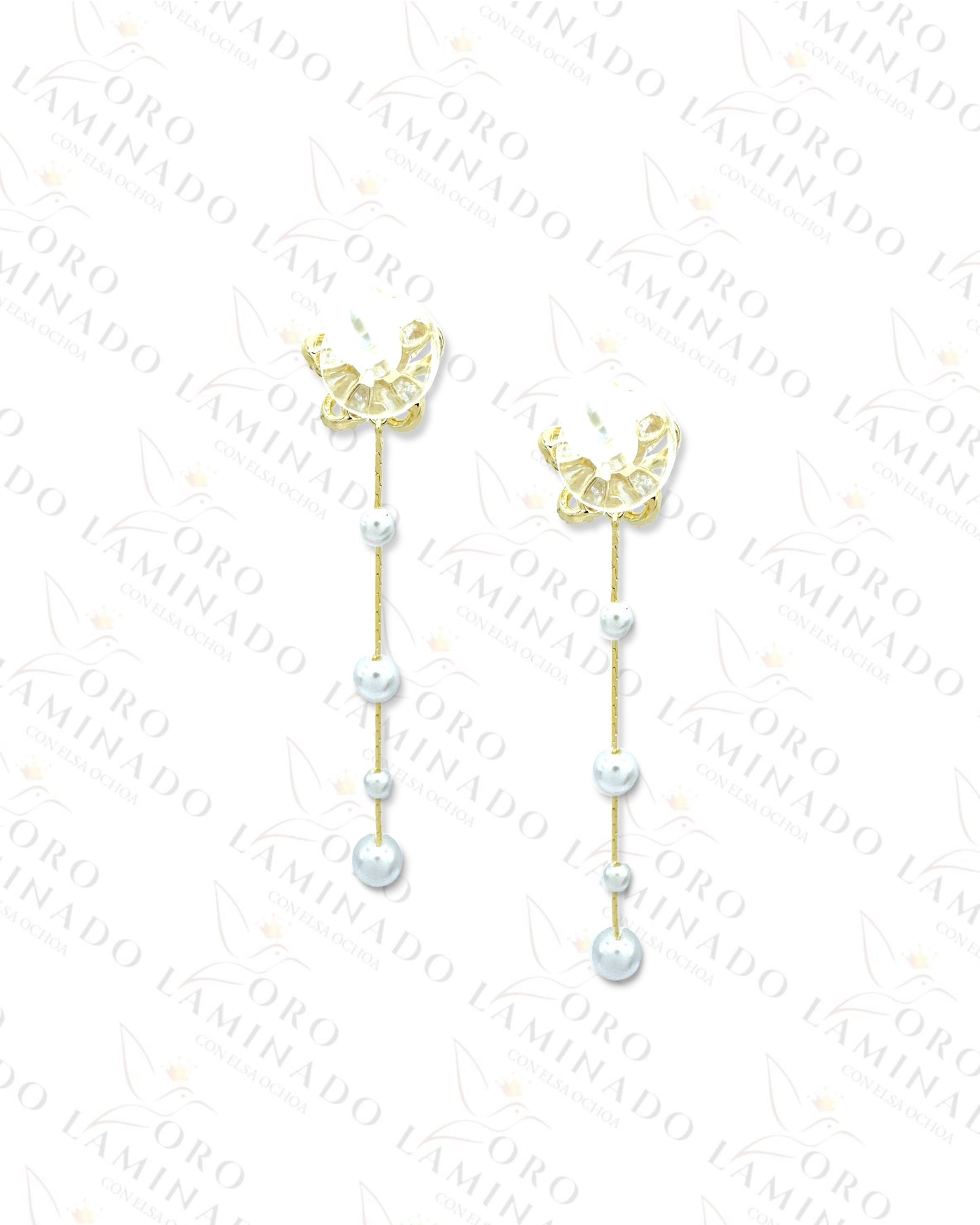 High Quality Flower and Pearls Earrings R213