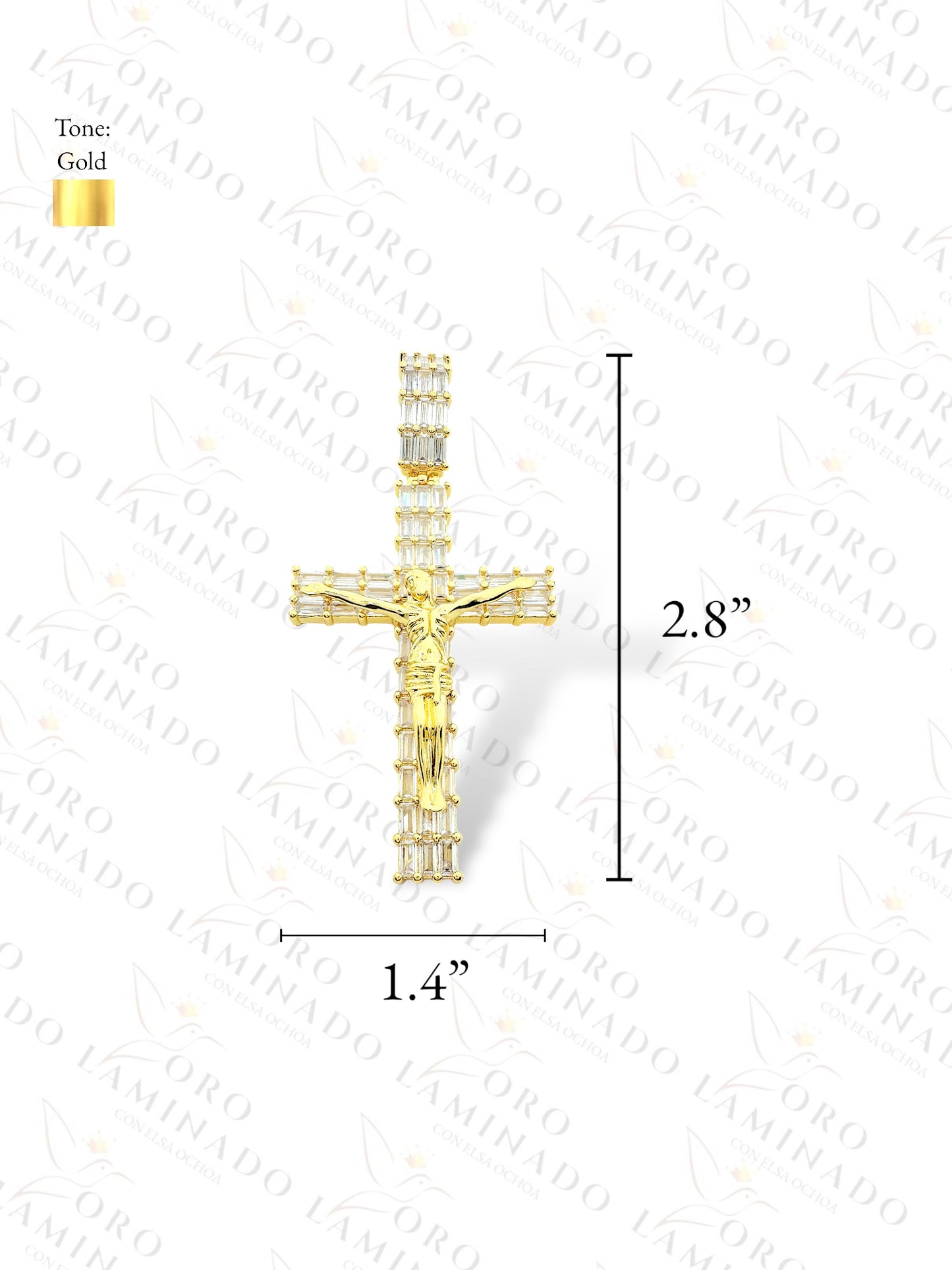 Crystal Crucifix Cross Pendant B127