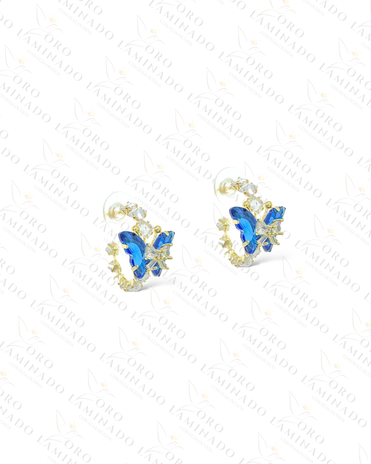 High Quality Blue Butterfly Earrings B177