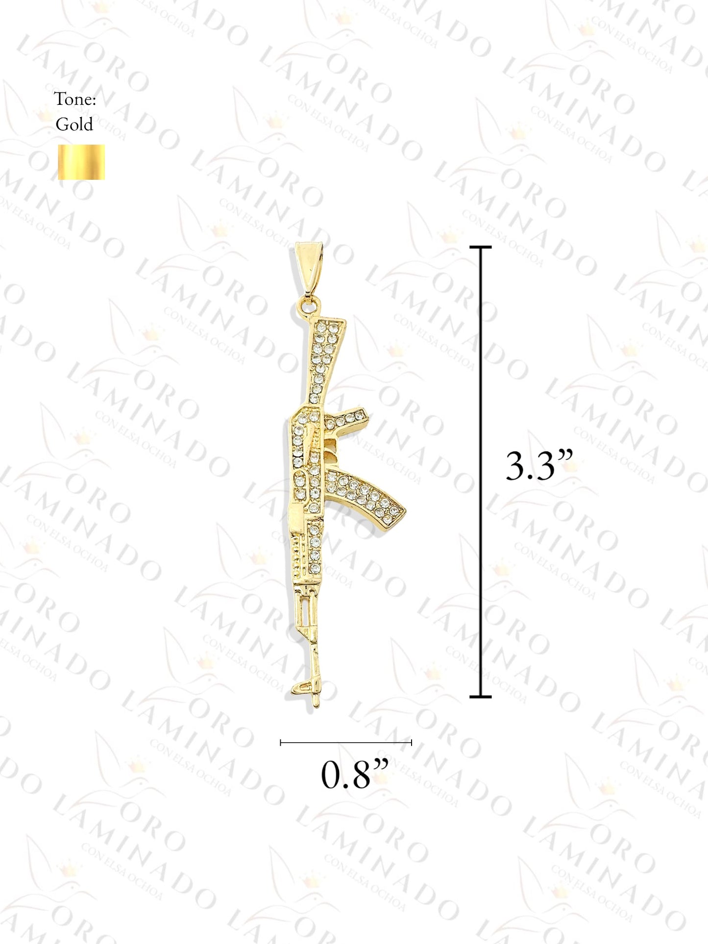 Gold Filled Fire Arm Pendant G307