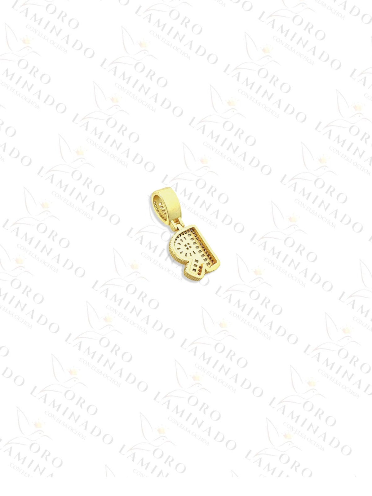 Gold Filled Letter "R" Diamond Pendant G262