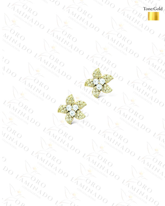 High Quality Sparkling Yellow Flower Earrings B459