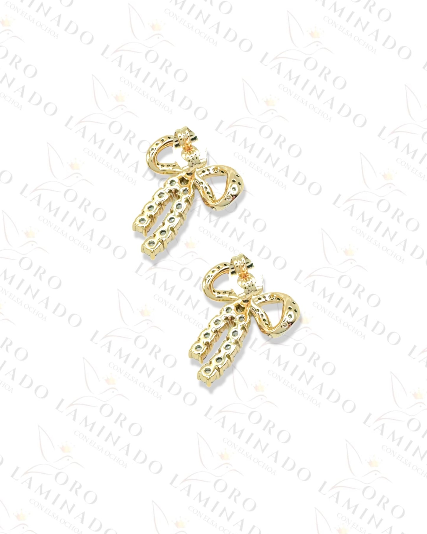 High Quality Diamond Bow Earrings R456