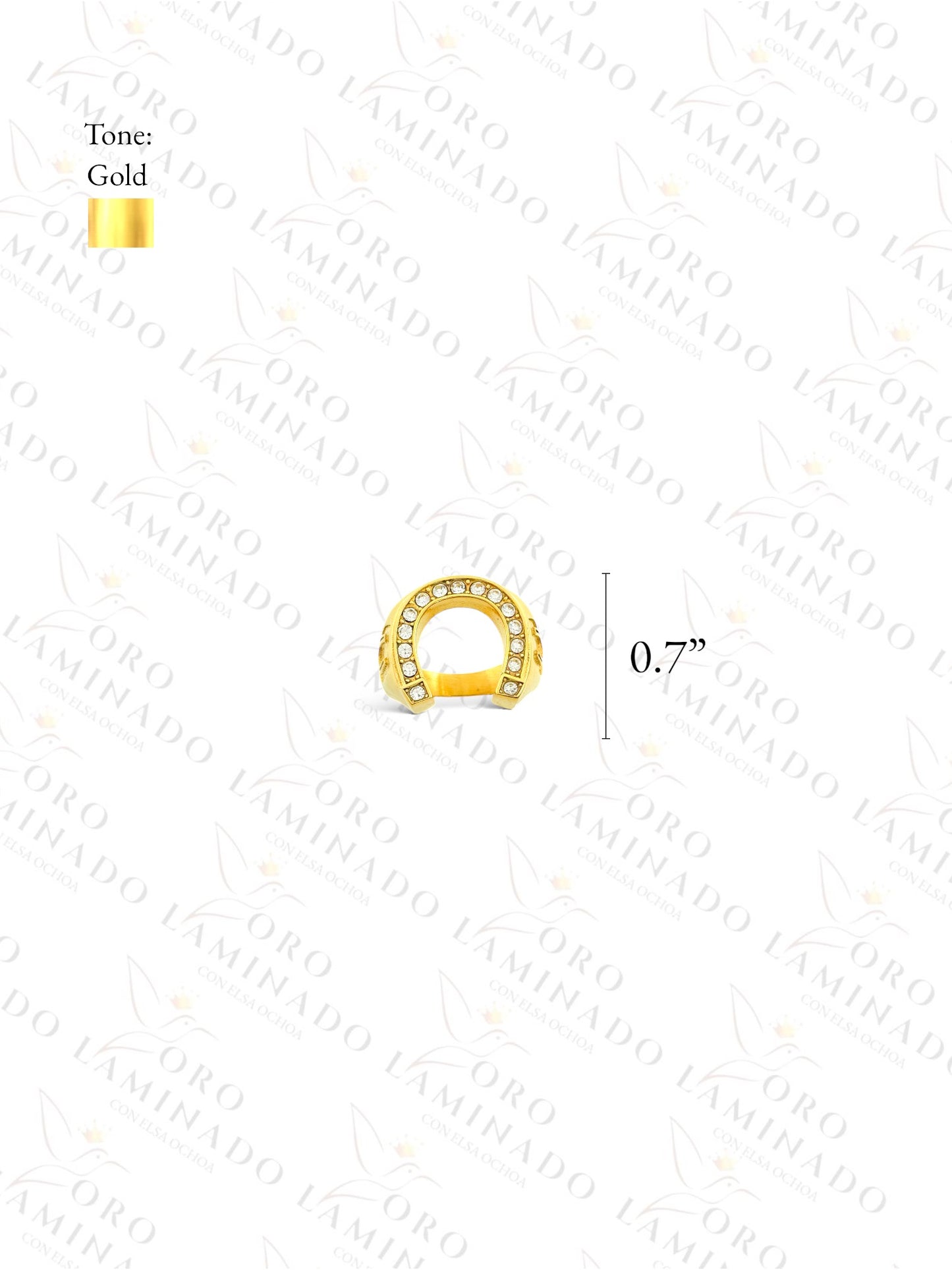 Stainless Steel Horseshoe Ring R427