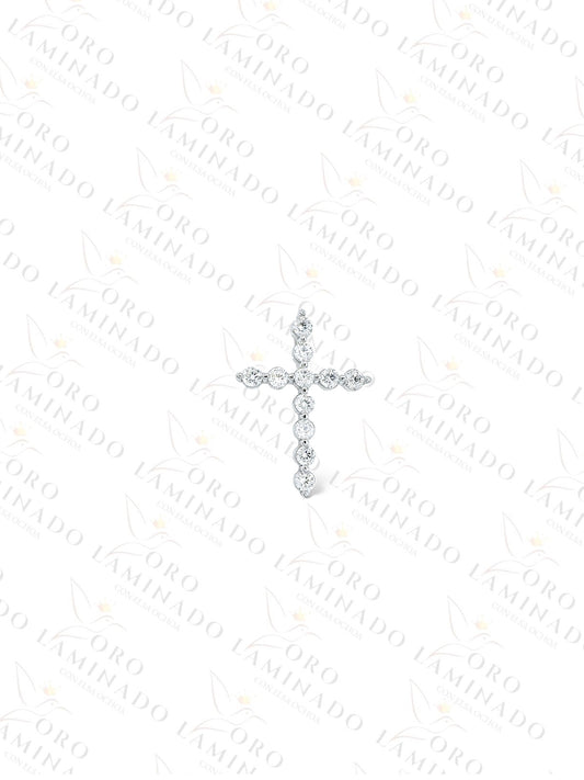 High Quality Silver Deeded Cross Pendant G395