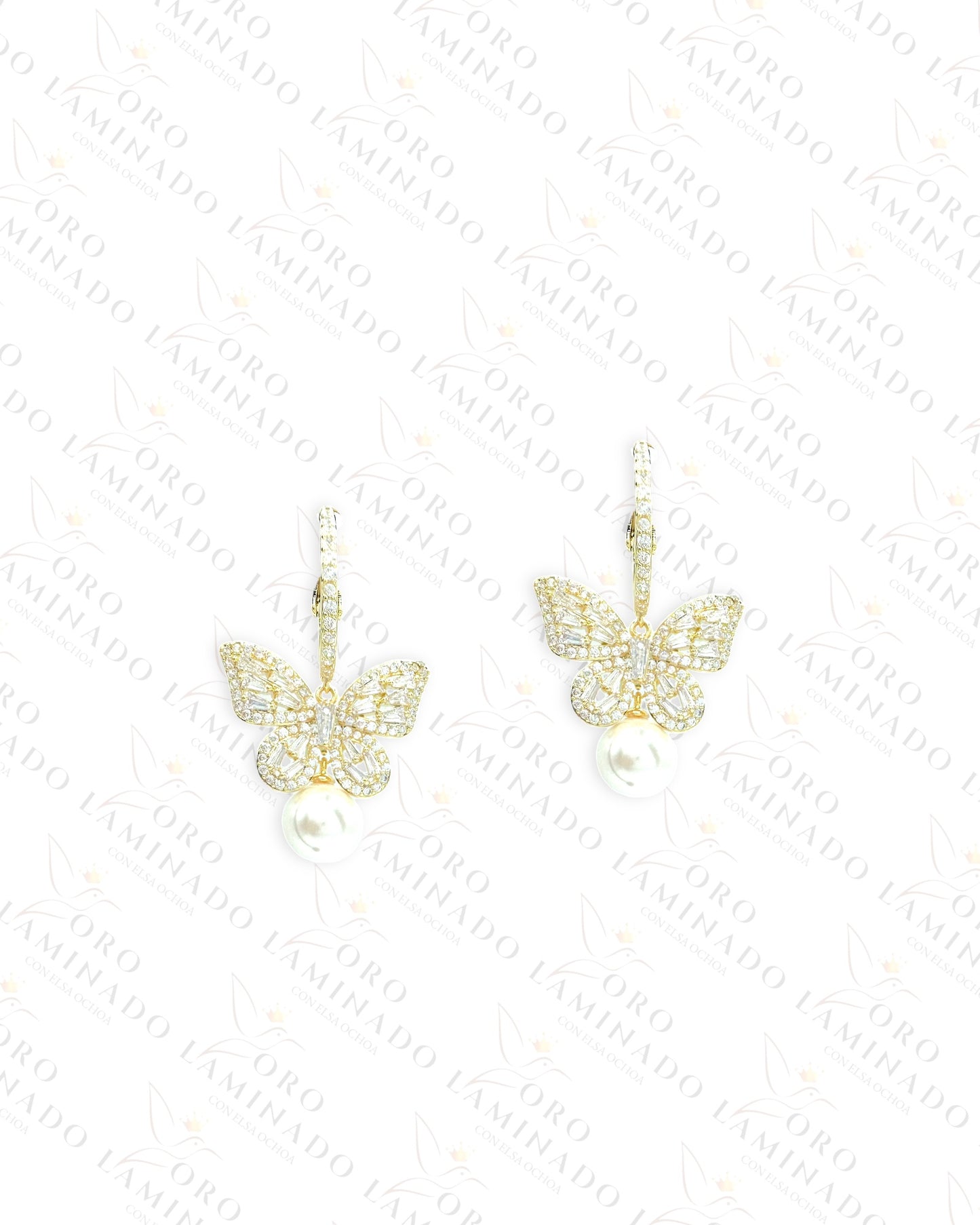 High Quality Diamond Butterfly Earrings C266