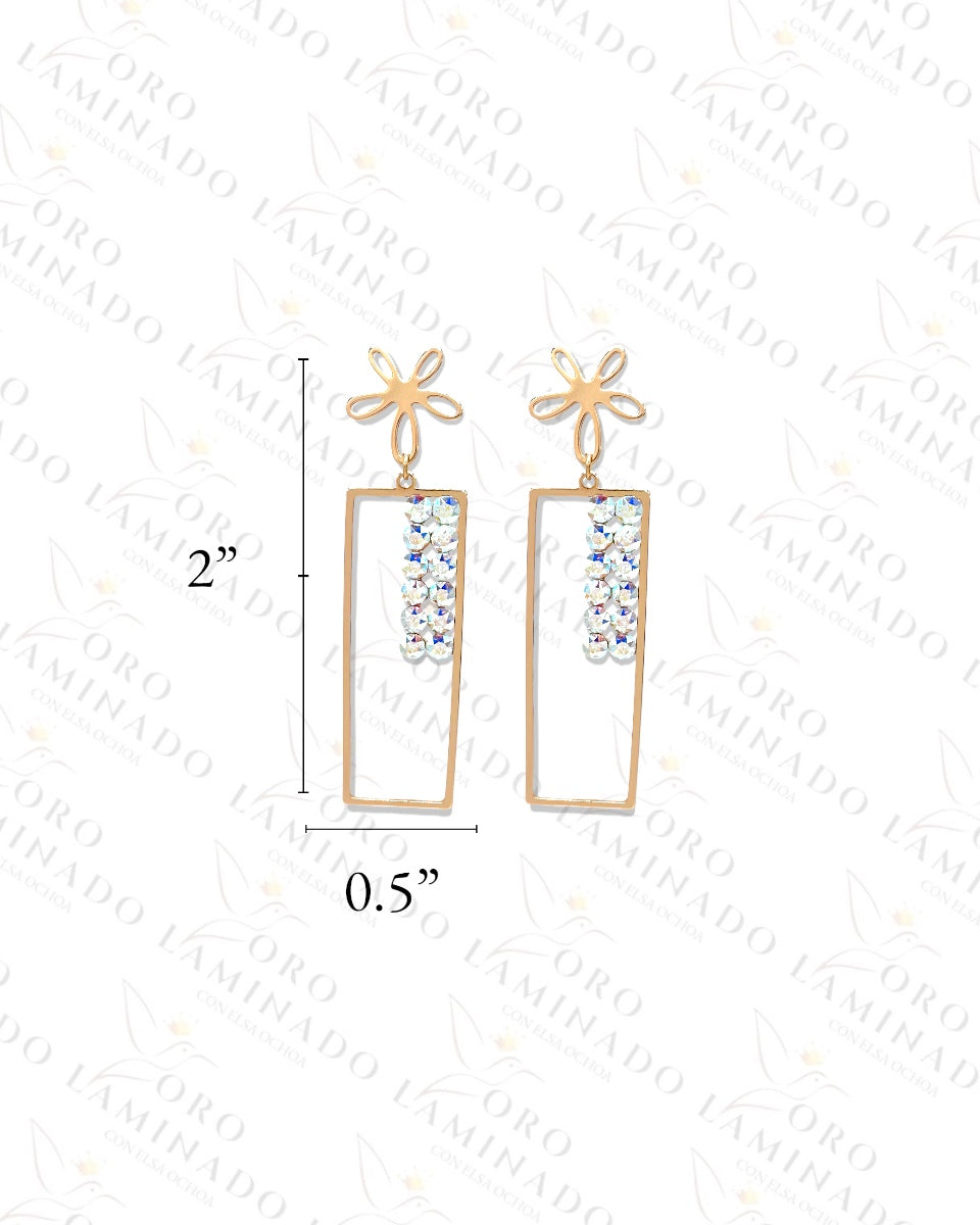 High Quality Screen Flower Earrings Y176