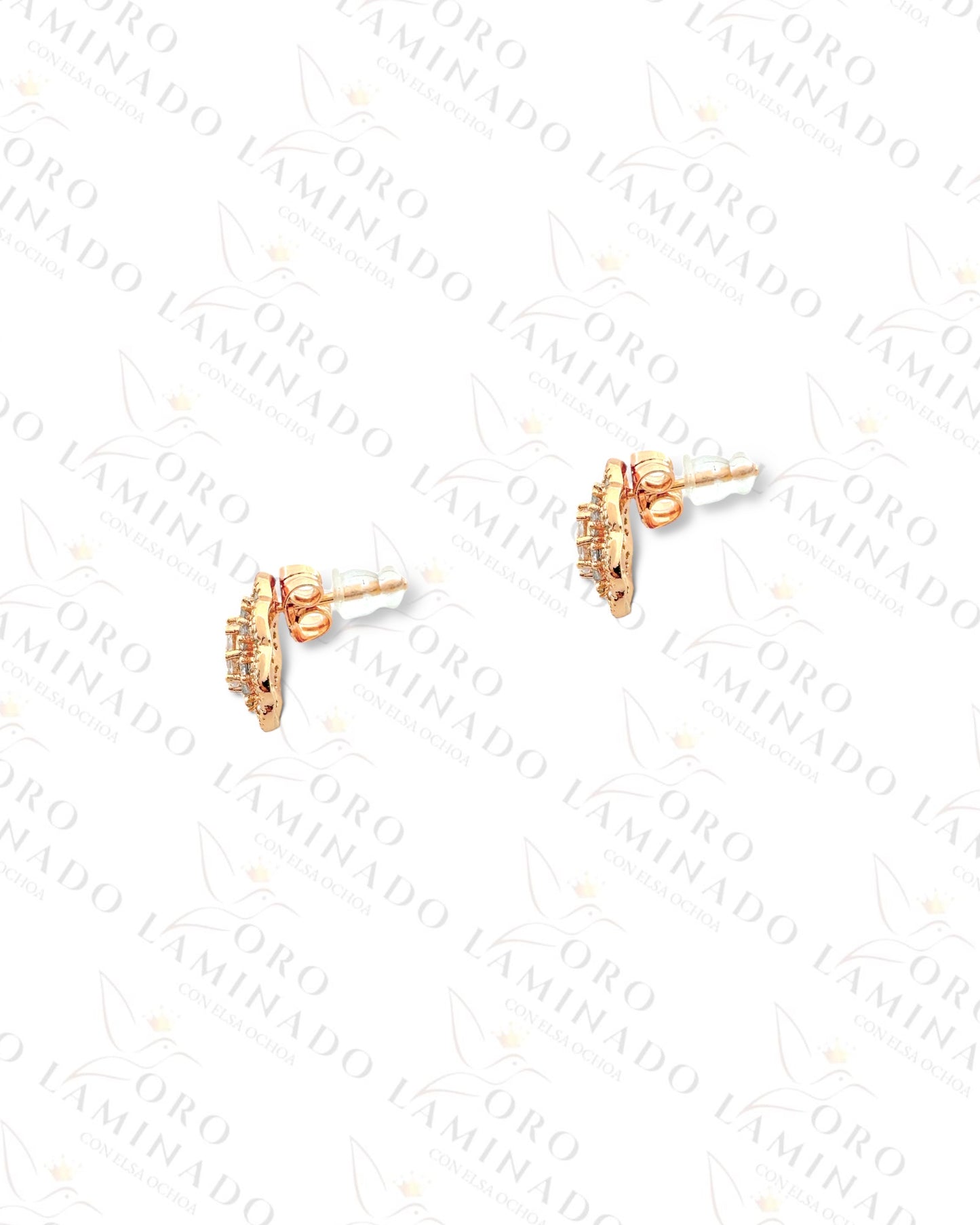 High Quality Rose Gold Diamond Earrings Y231