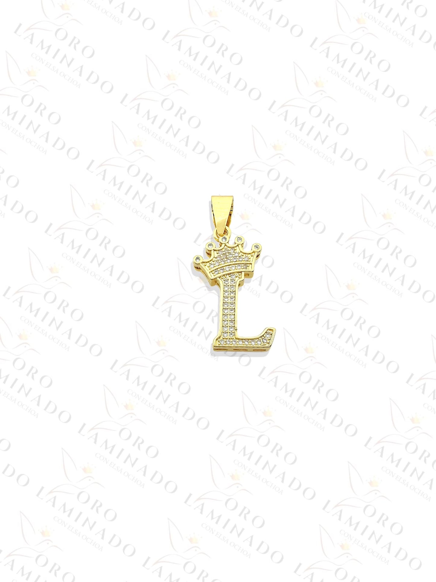 Letter "L" Crown Pendant B164