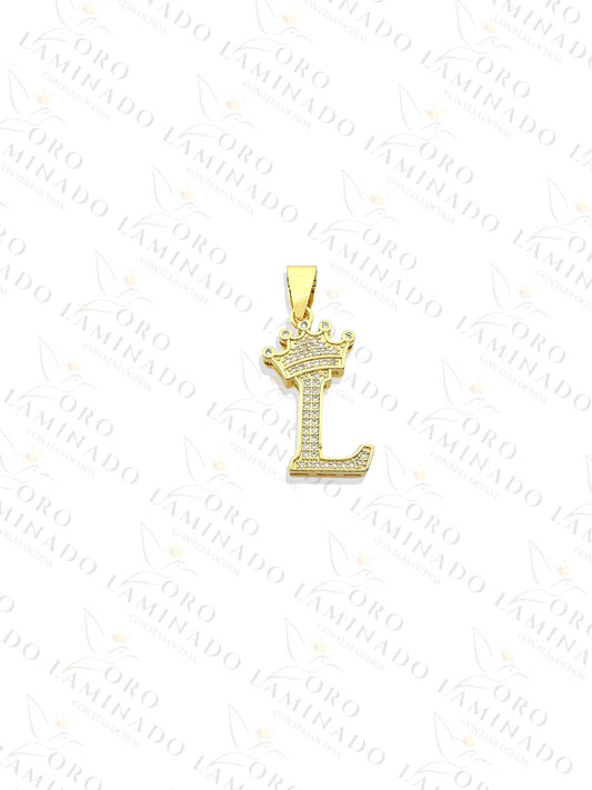 Letter "L" Crown Pendant B164