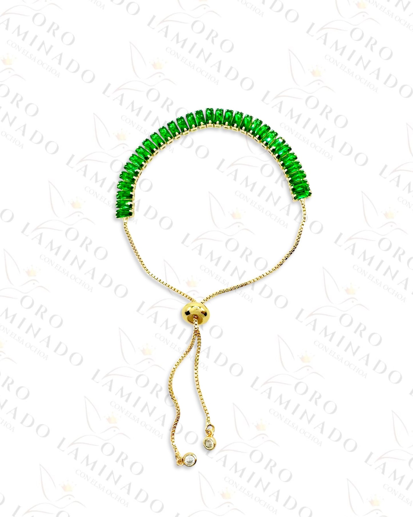 Gold Filled Green Adjustable Bracelet G96