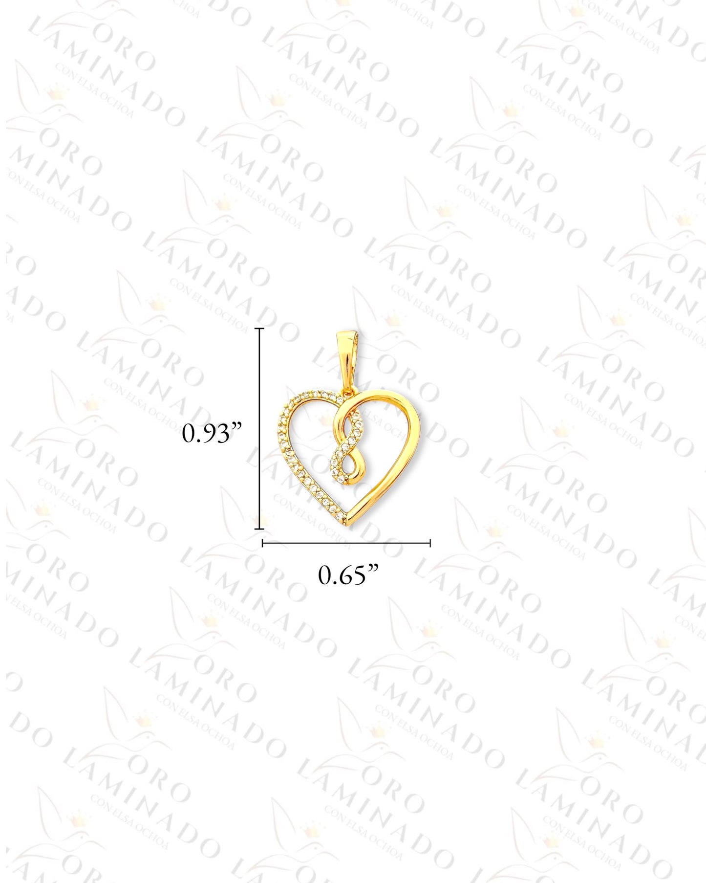 High Quality Heart and Infinity Sign Pendant (Gold Filled) Y383