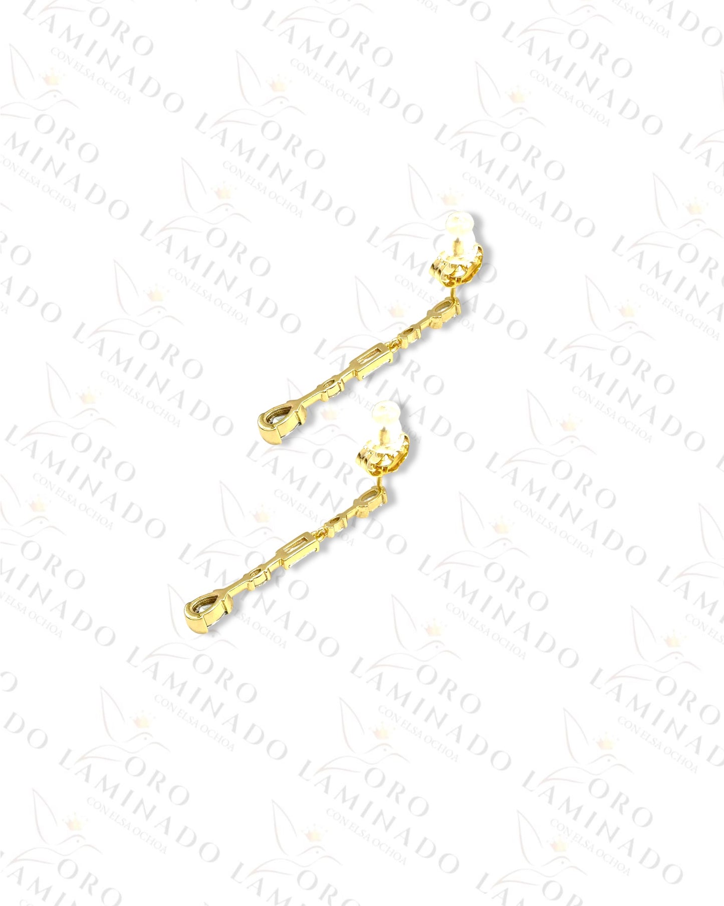 High Quality Clear Stones Long Earrings Y160