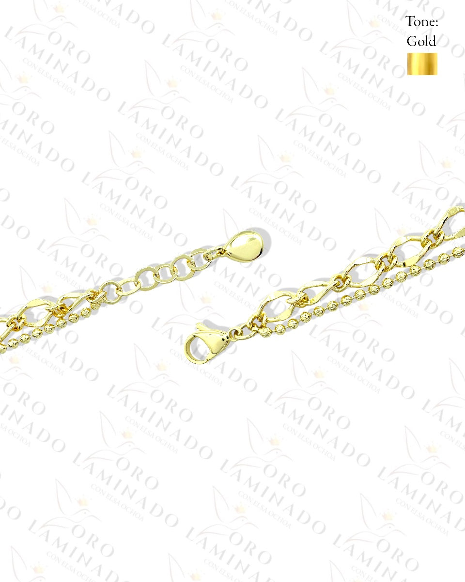 High Quality Double Chain Gold Bracelet G368