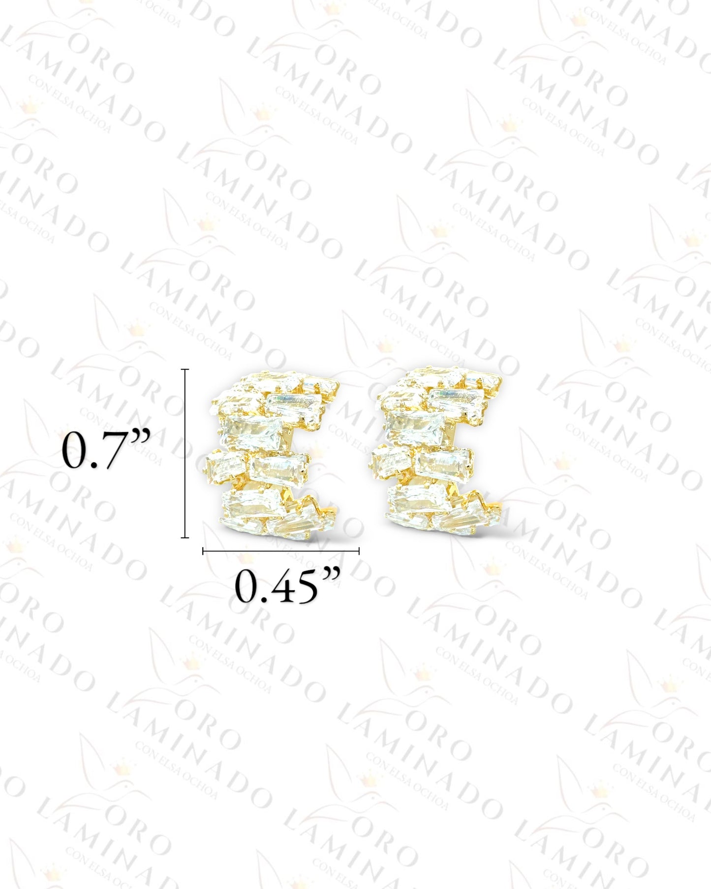 High Quality Diamond C-Shape Earring C196