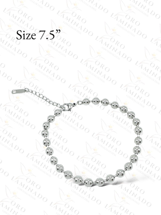 High Quality Silver Deeded Bracelet B410