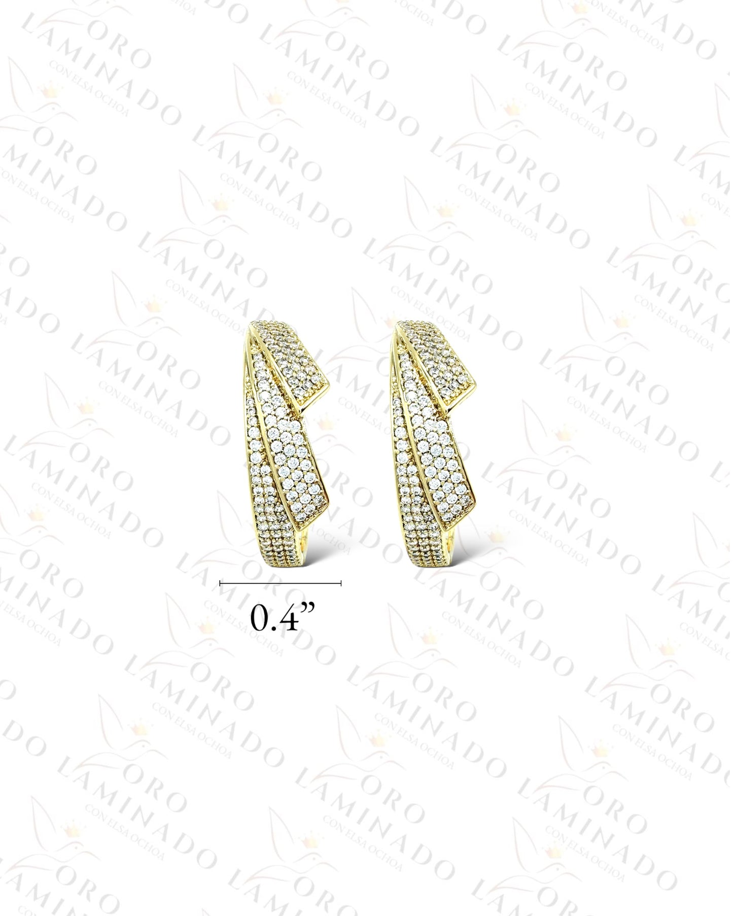 High Quality Sparkling Hoop Earrings R340