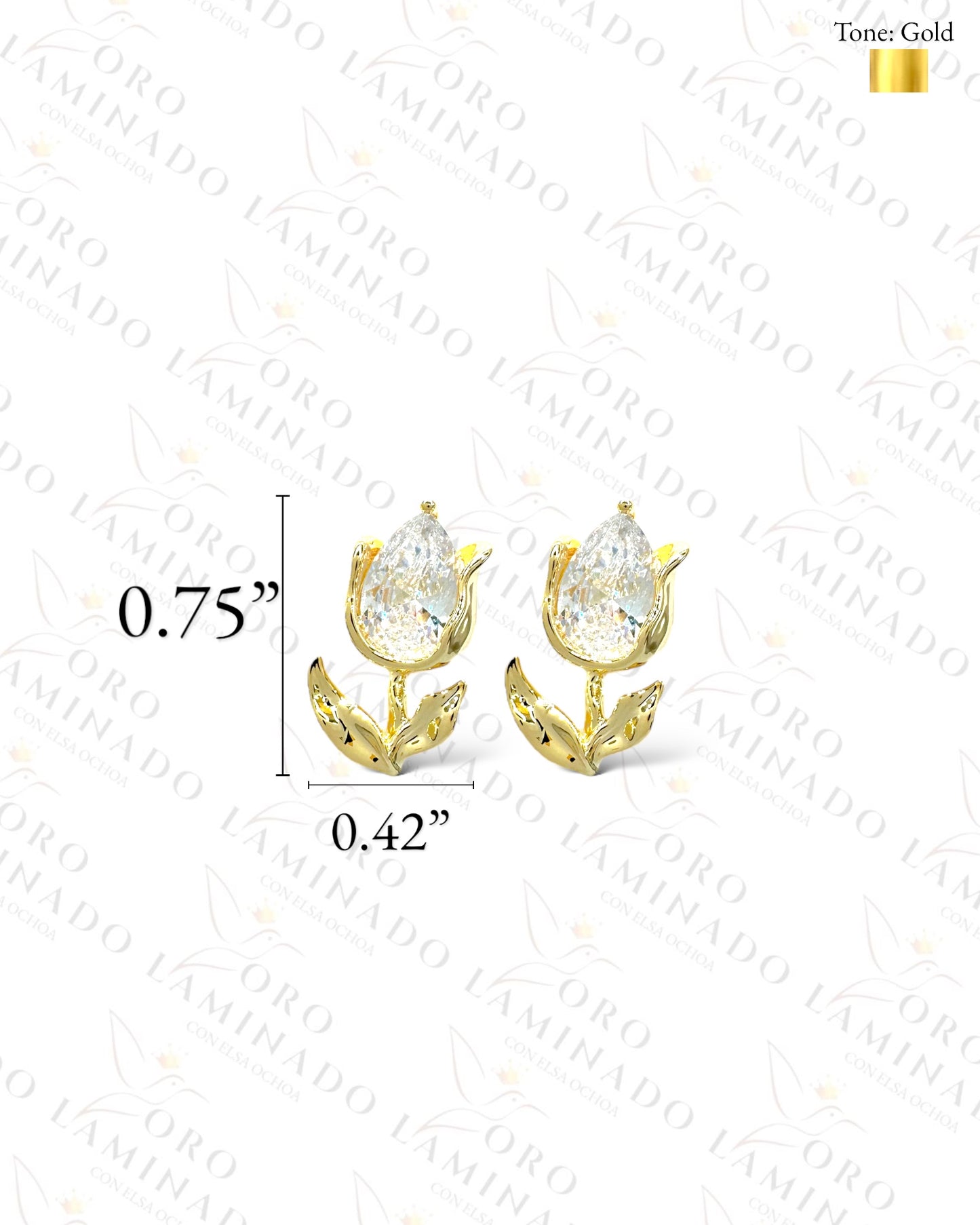 High Quality Crystal Tulip Earrings C194