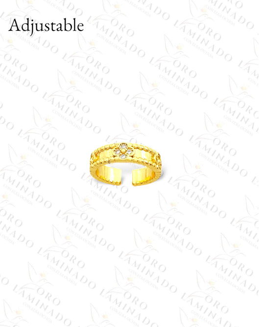 Adjustable Small Flower Ring (Gold Filled) R184