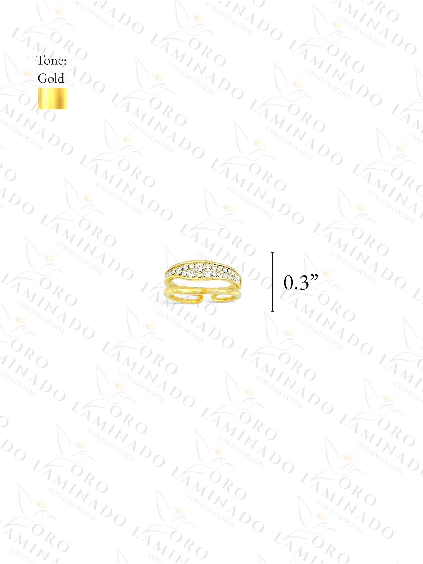 Gold Filled Diamond Adjustable Ring B376