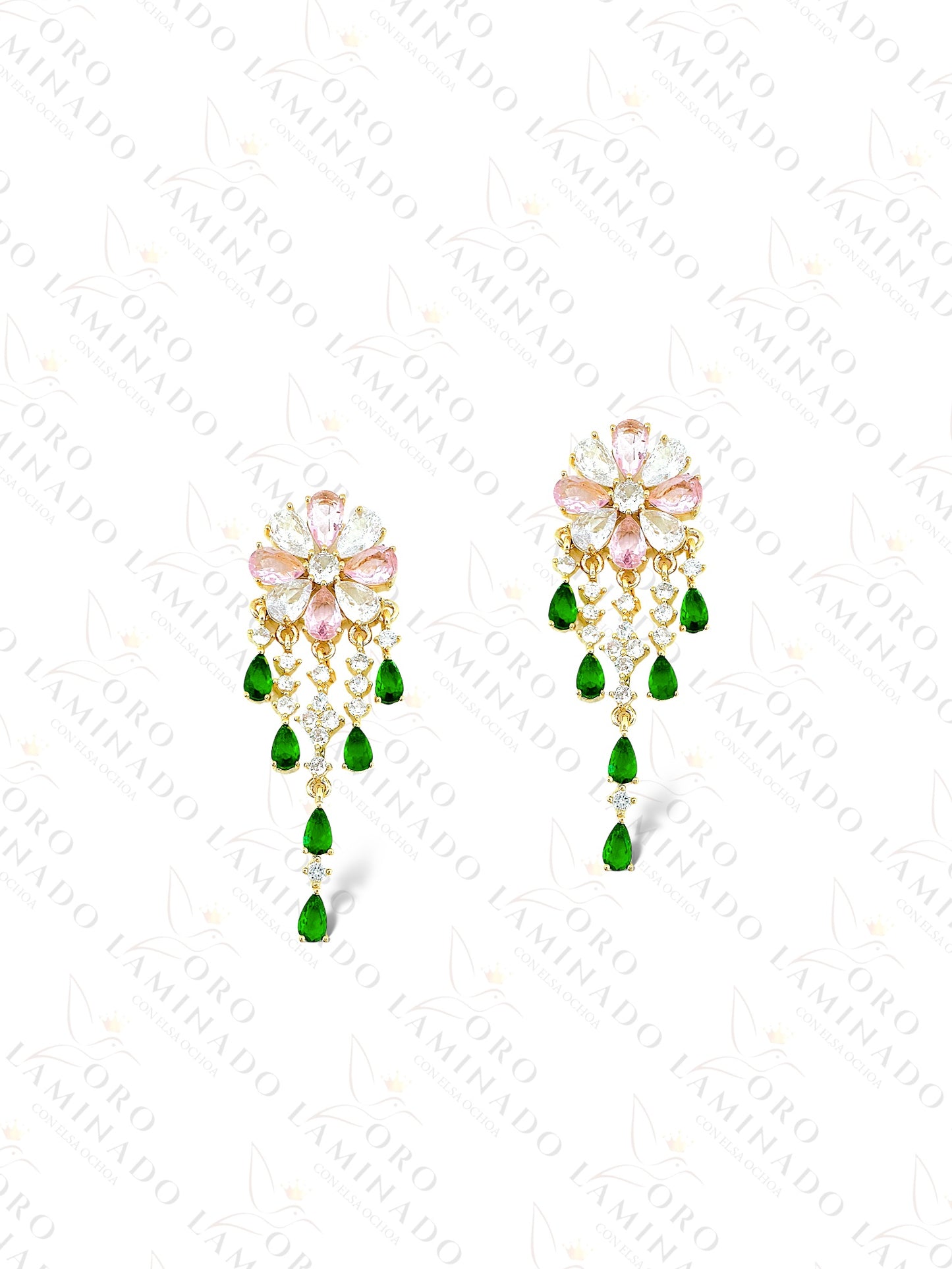 High Quality Pink Flower Earrings C463