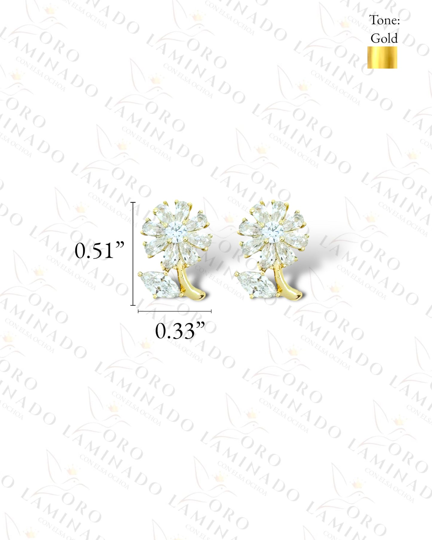 High Quality Crystal Flower Earrings C165