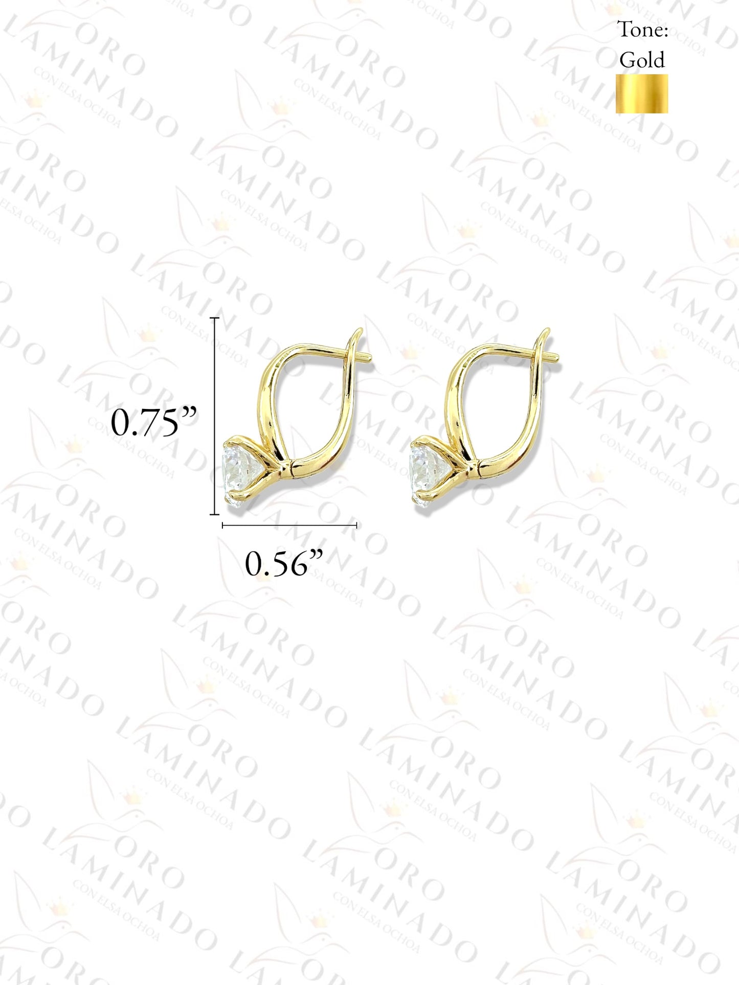 High Quality Clear Round Stone Earrings  G415