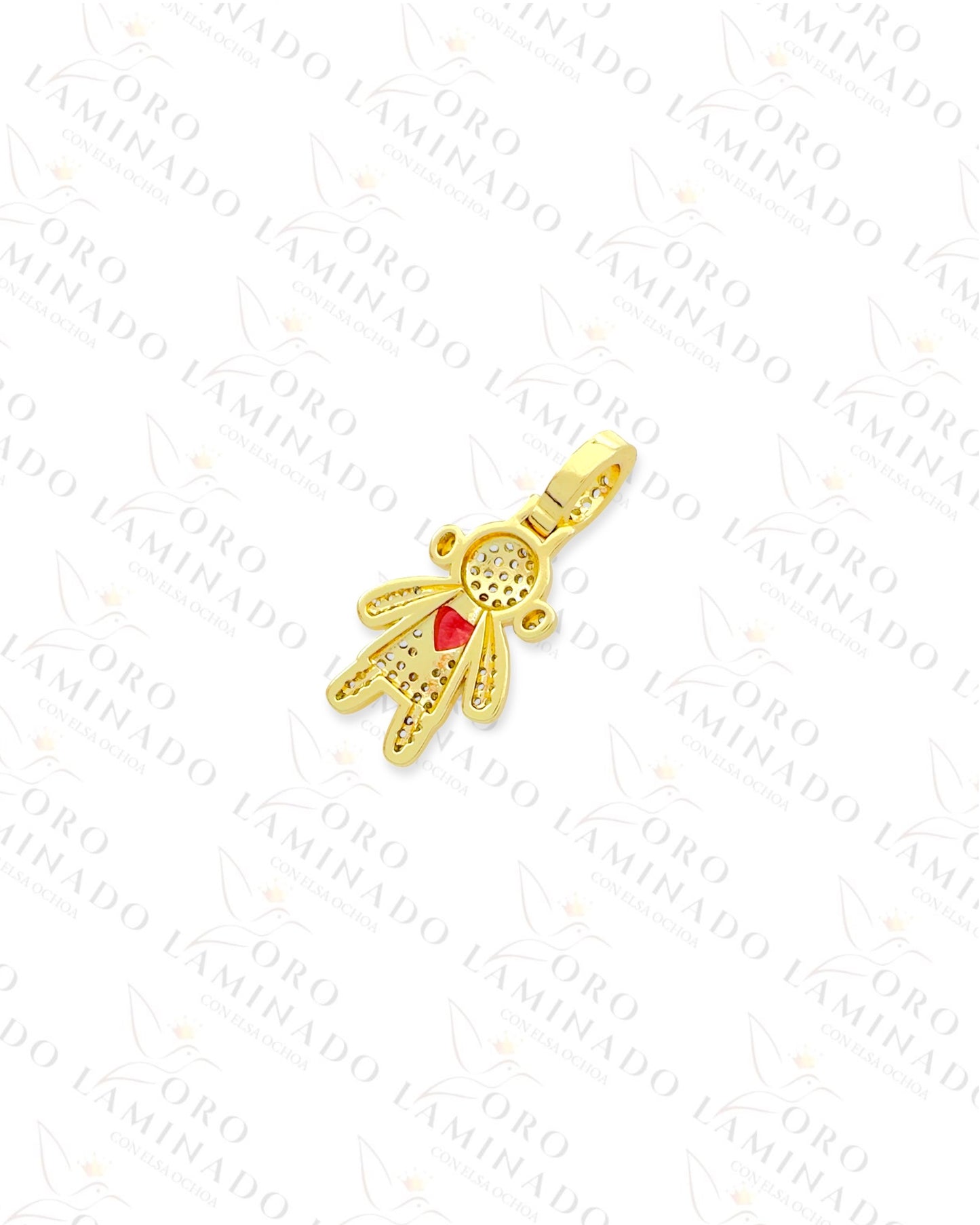 Red Heart Girl Charm (Gold Filled) B93