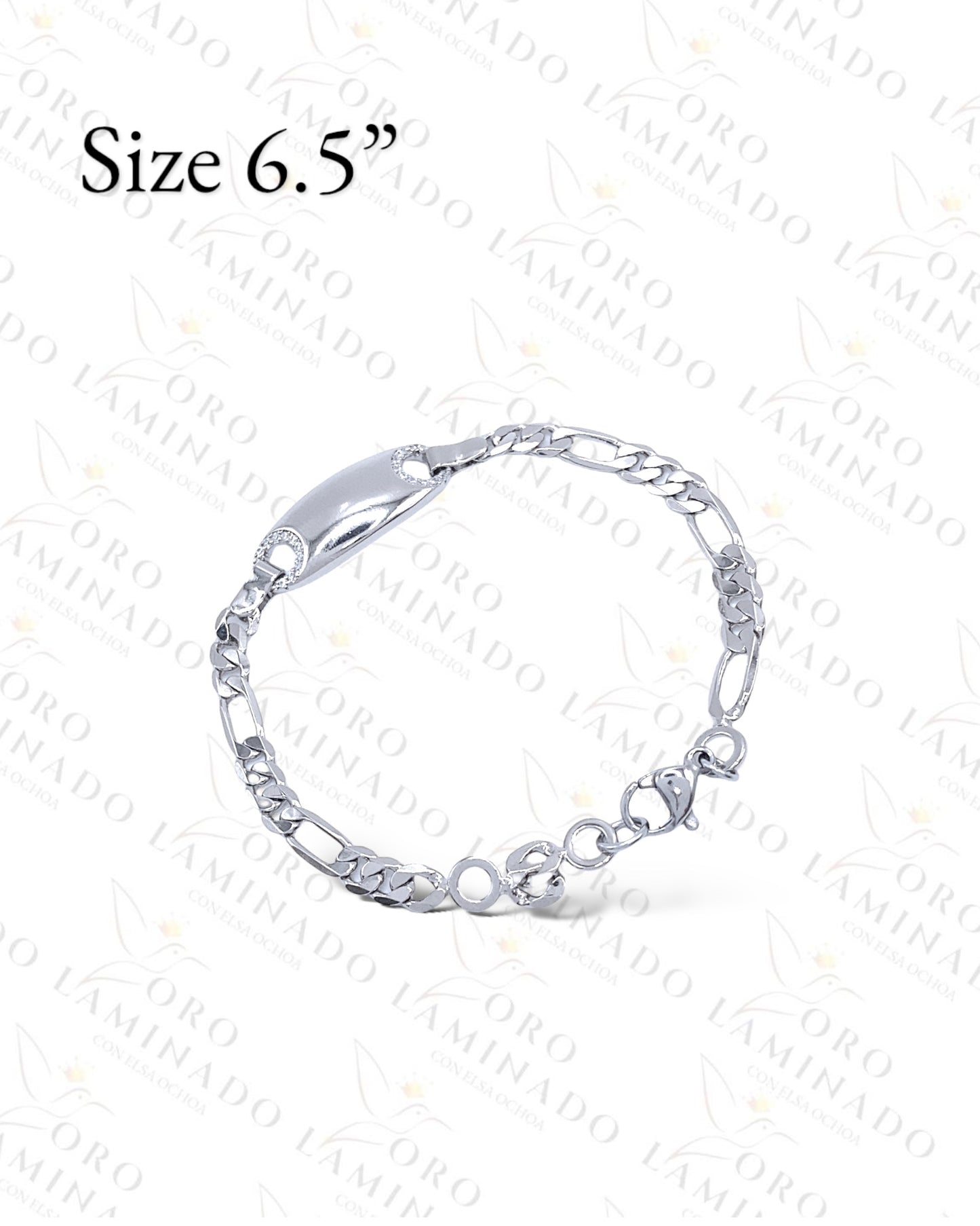 High Quality Silver Round Plaque Kids Bracelet (Pack of 3) Y186