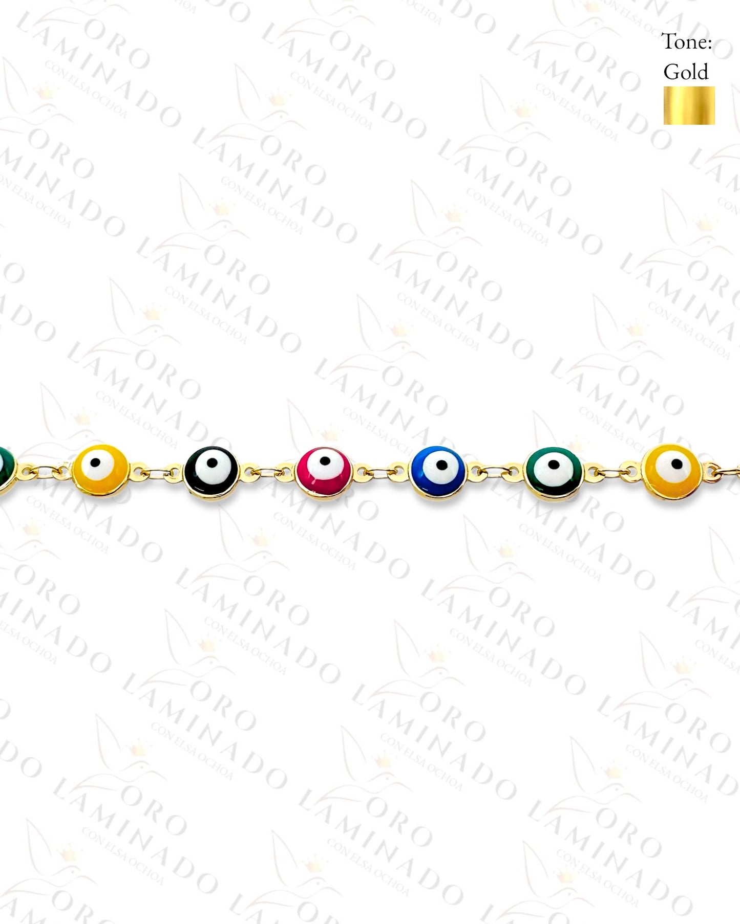 High Quality Gold Filled Multi-Color Eye Bracelet R415