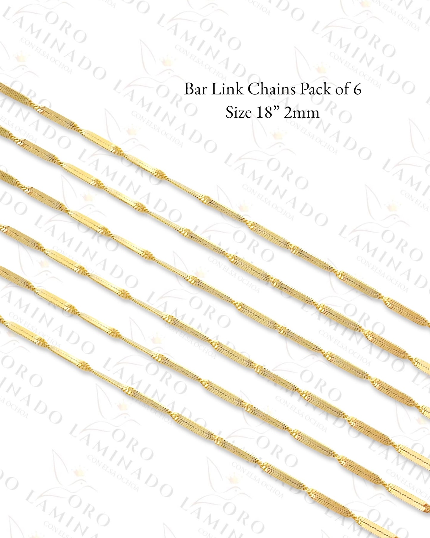 High Quality Bar Link Chains Pack of 6 Size 18” 2mm C194