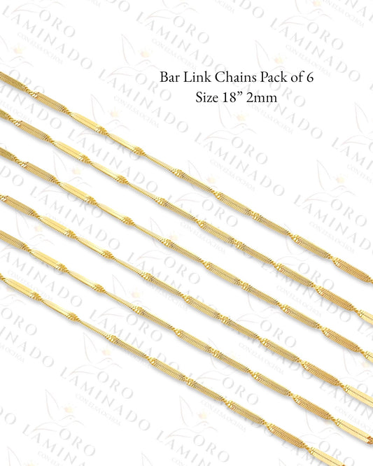 High Quality Bar Link Chains Pack of 6 Size 18” 2mm C194