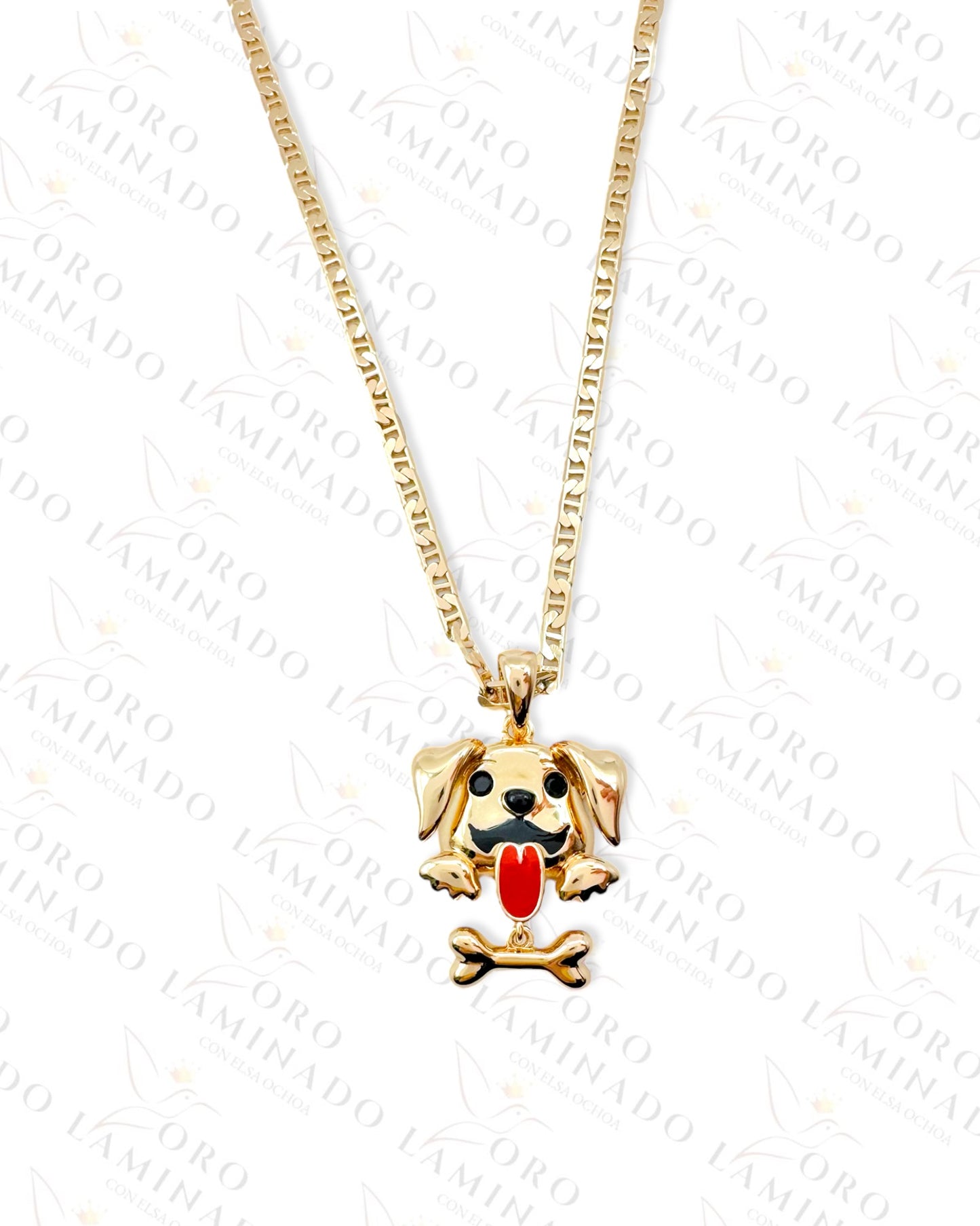 Rose Gold Dog Necklace Y222